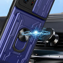 For Xiaomi 11T Camera Cover Phone Case with Card Slot & Holder(Grey)