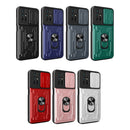 For Xiaomi Redmi 10 Camera Cover Phone Case with Card Slot & Holder(Green)