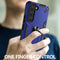For Samsung Galaxy S22 5G PC + TPU Phone Case with Rotatable Ring Holder(Blue)