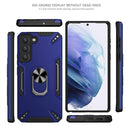 For Samsung Galaxy S22 5G PC + TPU Phone Case with Rotatable Ring Holder(Blue)