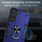 For Samsung Galaxy S22 5G PC + TPU Phone Case with Rotatable Ring Holder(Red)
