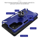For Samsung Galaxy S22 Ultra 5G PC + TPU Phone Case with Rotatable Ring Holder(Grey)