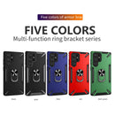 For Samsung Galaxy S22 Ultra 5G PC + TPU Phone Case with Rotatable Ring Holder(Red)