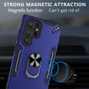 For Samsung Galaxy S22 Ultra 5G PC + TPU Phone Case with Rotatable Ring Holder(Green)