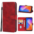 For Tecno Spark 8 Leather Phone Case(Red)