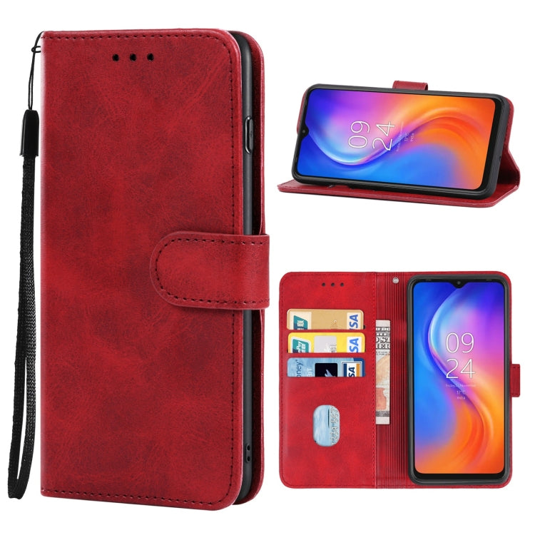 For Tecno Spark 8 Leather Phone Case(Red)