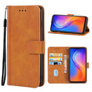 For Tecno Spark 8 Leather Phone Case(Brown)
