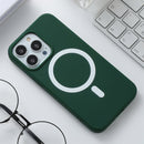 Silicone Magsafe Phone Case For iPhone 12 Pro Max(Dark Green)