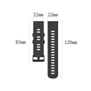 For Amazfit GTR Silicone Smart Watch Watch Band, Size:22mm(Black)