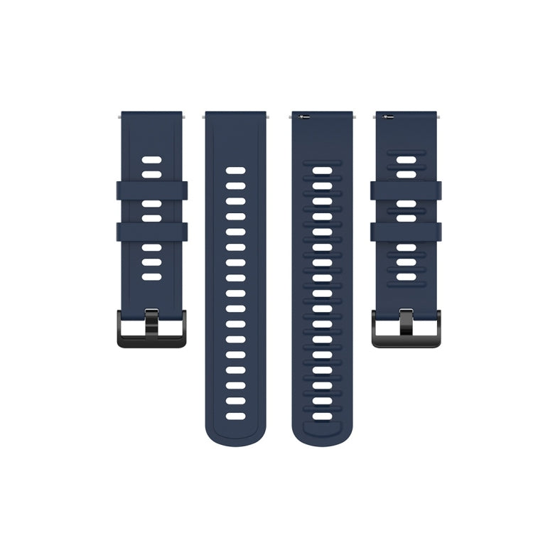 For Amazfit GTR Silicone Smart Watch Watch Band, Size:22mm(Dark Blue)