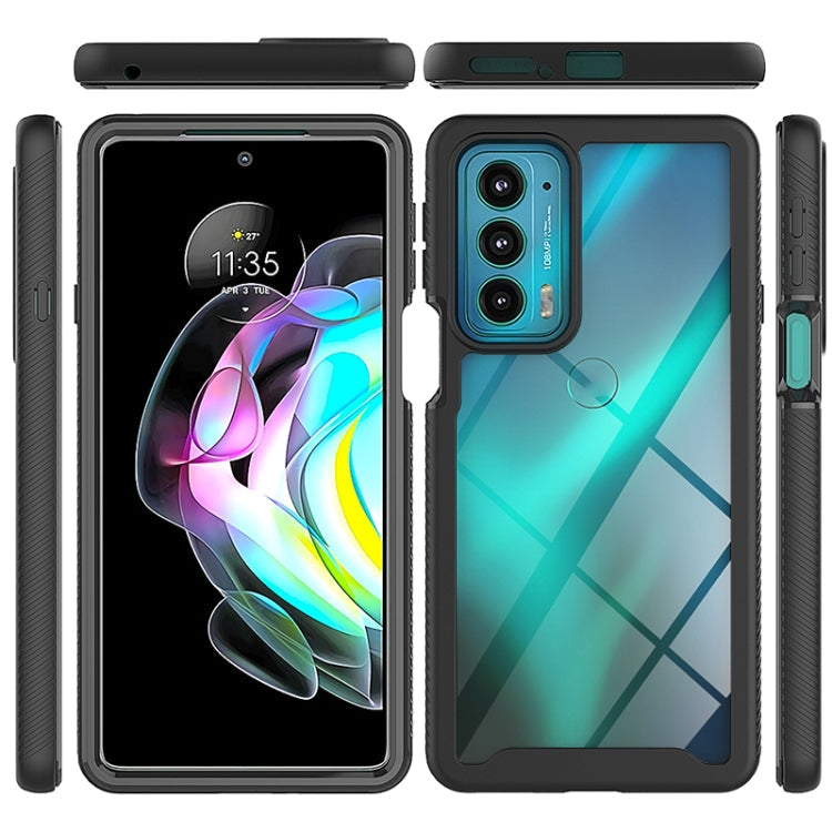 For Motorola Edge 20 Starry Sky PC + TPU Phone Case with PET Film(Black)
