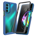 For Motorola Edge 20 Starry Sky PC + TPU Phone Case with PET Film(Royal Blue)