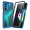 For Motorola Edge 20 Starry Sky PC + TPU Phone Case with PET Film(Royal Blue)