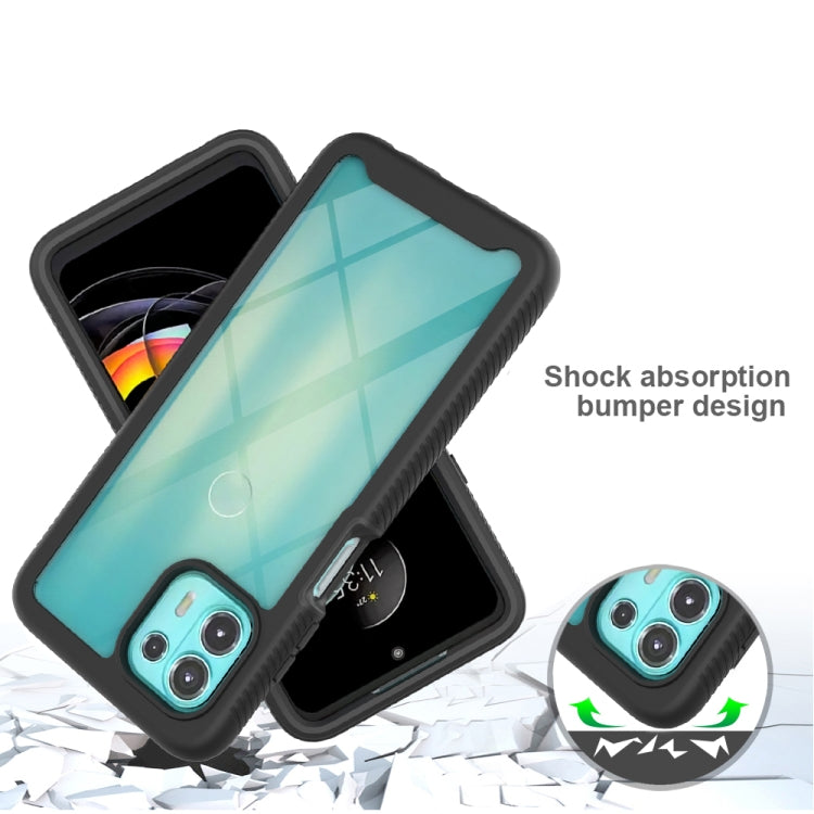 For Motorola Edge 20 Lite Starry Sky PC + TPU Phone Case with PET Film(Sky Blue)