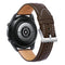 For Samsung Galaxy Watch4 40mm/44mm Leather Strap Watch Band(Dark Brown)