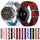 For Samsung Galaxy Watch4 40mm/44mm Nylon Braided Elasticity Watch Band(Black)