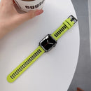 Silicone Watch Band For Apple Watch Series 7 41mm / 6&SE&5&4 40mm / 3&2&1 38mm(Yellow + Black)