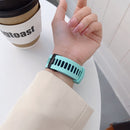 Silicone Watch Band For Apple Watch Series 7 41mm / 6&SE&5&4 40mm / 3&2&1 38mm(White + Black)