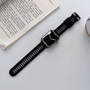 Silicone Watch Band For Apple Watch Series 7 45mm / 6&SE&5&4 44mm / 3&2&1 42mm(Black + Grey)