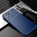 For OPPO Reno7 5G Global / Find X5 Lite Carbon Fiber Texture Shockproof TPU Phone Case(Blue)