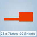 25 x 78mm 90 Sheets Thermal Label Data Cable Sort Stickers For NiiMbot D101 / D11(Red)