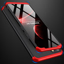 For OPPO Realme C21Y GKK Three Stage Splicing Full Coverage PC Phone Case(Black Red)