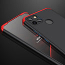 For OPPO Realme C21Y GKK Three Stage Splicing Full Coverage PC Phone Case(Black Red)