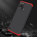 For OPPO Realme C21Y GKK Three Stage Splicing Full Coverage PC Phone Case(Black Red)