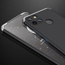 For OPPO Realme C21Y GKK Three Stage Splicing Full Coverage PC Phone Case(Black Silver)