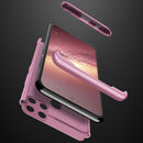 For OPPO Realme C21Y GKK Three Stage Splicing Full Coverage PC Phone Case(Rose Gold)