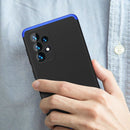 For Samsung Galaxy A33 5G GKK Three Stage Splicing Full Coverage PC Phone Case(Black Blue)