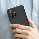 For Xiaomi Mi 11T GKK Three Stage Splicing Full Coverage PC Phone Case(Black Silver)