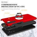 For Samsung Galaxy A13 5G PC + TPU Magnetic Phone Case with Invisible Ring Holder(Red)