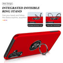For Samsung Galaxy A13 5G PC + TPU Magnetic Phone Case with Invisible Ring Holder(Red)