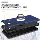 For Samsung Galaxy A13 5G PC + TPU Magnetic Phone Case with Invisible Ring Holder(Blue)