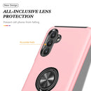For Samsung Galaxy A13 5G PC + TPU Magnetic Phone Case with Invisible Ring Holder(Rose Gold)
