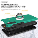 For Samsung Galaxy A13 5G PC + TPU Magnetic Phone Case with Invisible Ring Holder(Dark Green)