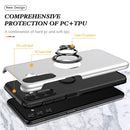 For Samsung Galaxy A13 5G PC + TPU Magnetic Phone Case with Invisible Ring Holder(Silver)