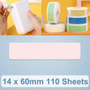 14 x 60mm 110 Sheets Thermal Printing Label Paper Stickers For NiiMbot D101 / D11(Pink)
