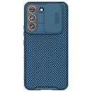 For Samsung Galaxy S22 5G NILLKIN Black Mirror Pro Series Camshield Phone Case(Blue)