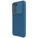 For Samsung Galaxy S22 5G NILLKIN Black Mirror Pro Series Camshield Phone Case(Blue)