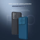 For Samsung Galaxy S22+ 5G NILLKIN Black Mirror Pro Series Camshield Phone Case(Blue)