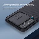 For Samsung Galaxy S22+ 5G NILLKIN Black Mirror Pro Series Camshield Phone Case(Blue)