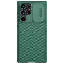 For Samsung Galaxy S22 Ultra 5G NILLKIN Black Mirror Pro Series Camshield Phone Case(Green)