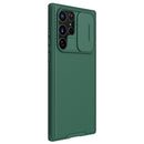 For Samsung Galaxy S22 Ultra 5G NILLKIN Black Mirror Pro Series Camshield Phone Case(Green)