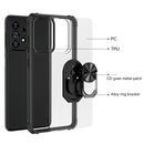 For Samsung Galaxy A53 5G Ring Holder Transparent TPU + Acrylic Case(Red)