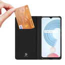 For OPPO Realme C21Y / C25Y DUX DUCIS Skin Pro Series Flip Leather Phone Case(Black)