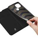 For OPPO Realme C21Y / C25Y DUX DUCIS Skin Pro Series Flip Leather Phone Case(Black)