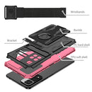 For Xiaomi Redmi Note 11 Pro Armor Wristband Phone Case(Pink)