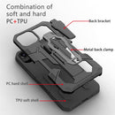 Machine Armor Warrior PC + TPU Phone Case For iPhone 13 Pro(Black)